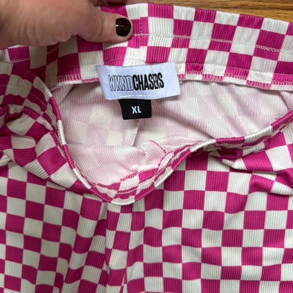 WKNDchasers My Reputation Checkered Pants, Pink, XL - Picture 7 of 8